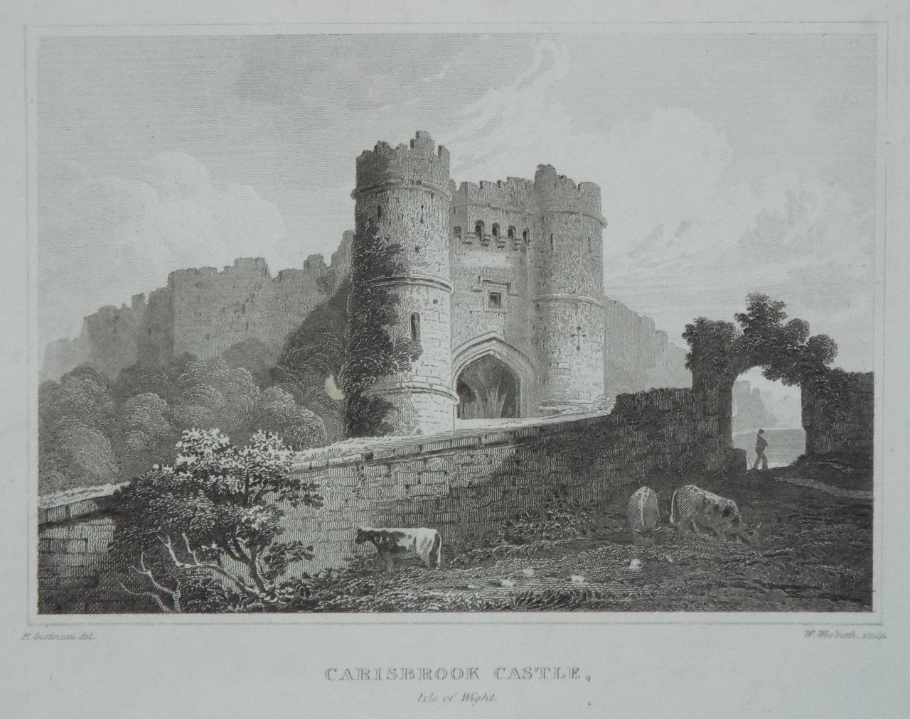 Print - Carisbrook Castle, Isle of Wight, - Woobuch